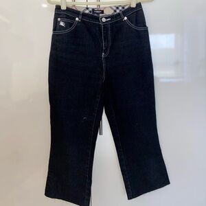 Women's Burberry Black Capri Jeans